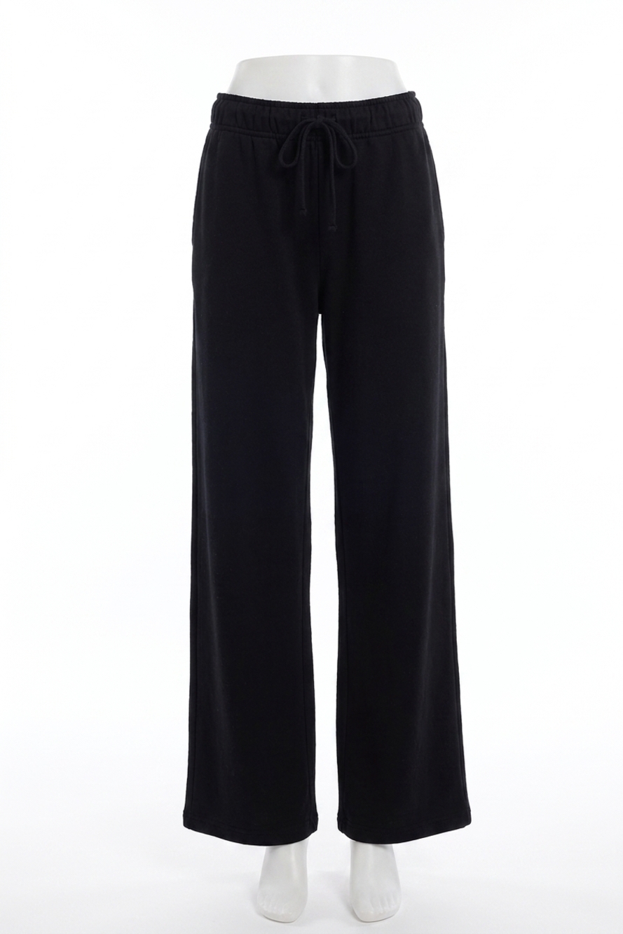NEW BOBI wide leg drawstring pant in black